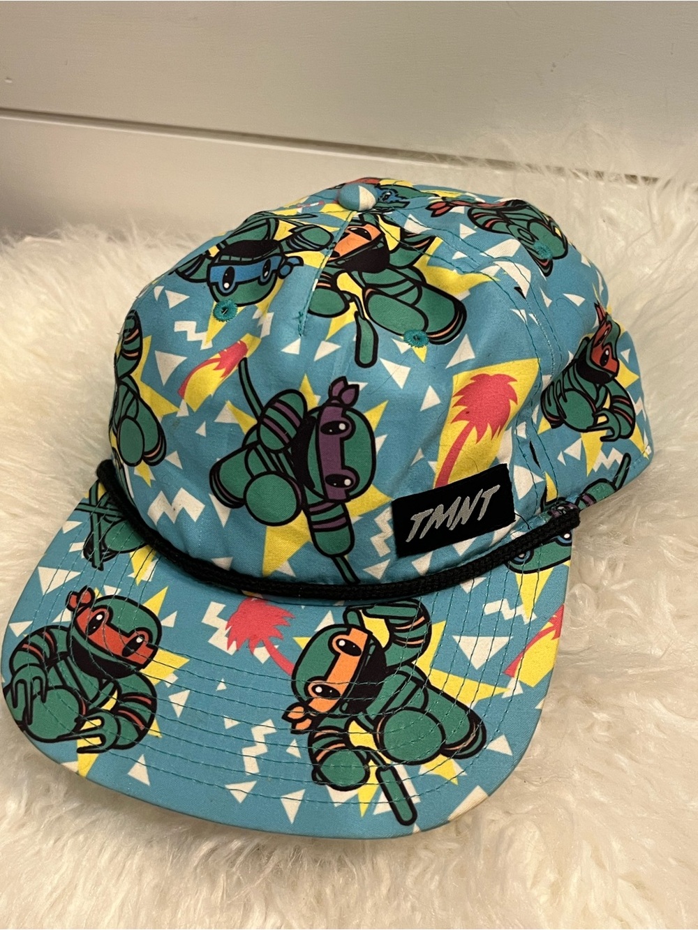 Nickelodeon TMNT Teal Retro Snapback Skater Hat Teenage Mutant Ninja Turtles